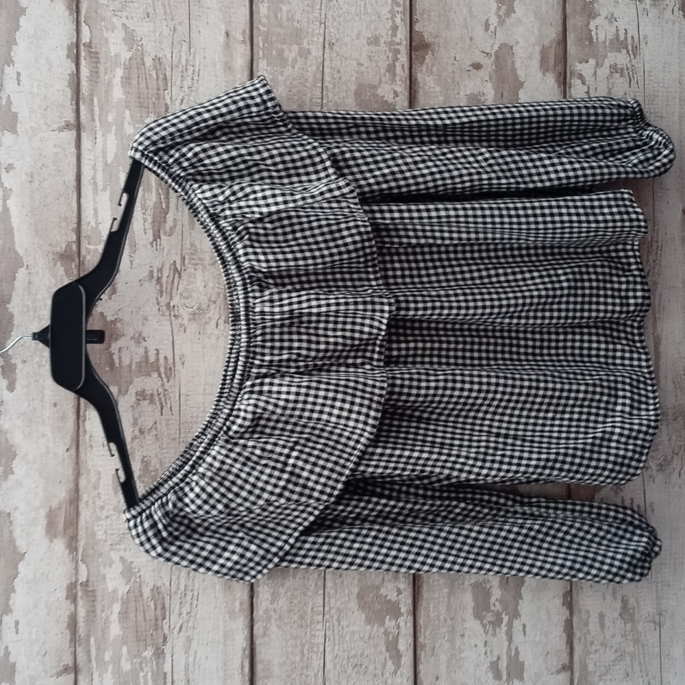 Mossimo Size L Soft Flannel Black and White Check. Super Cute!